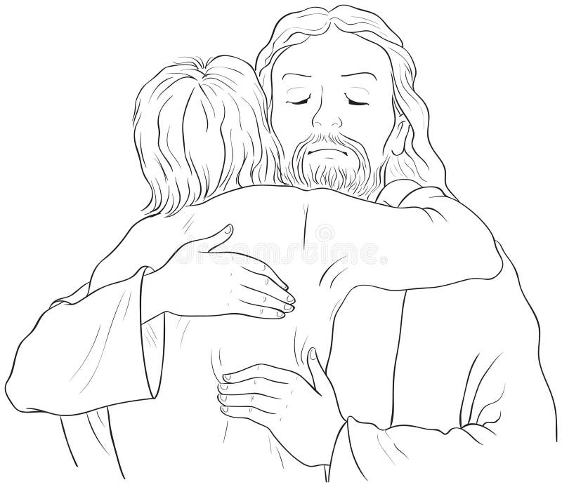 Desenho de vetor fofo jesus cristo
