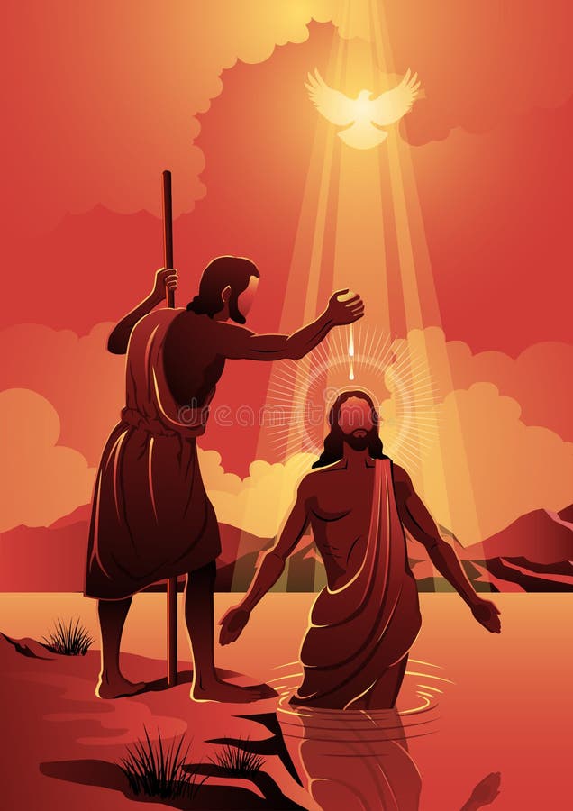 jesus baptism clipart