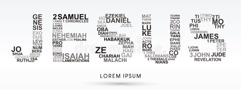 Jesus with bible words genesis to revelation vector illustration Jesus with bible words genesis to revelation vector illustration