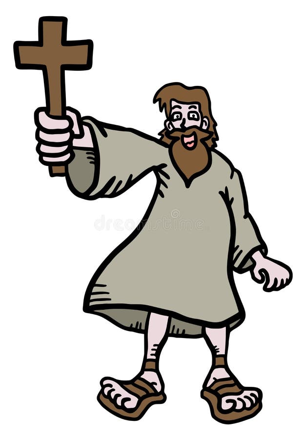 Jesus cartoon stock illustration