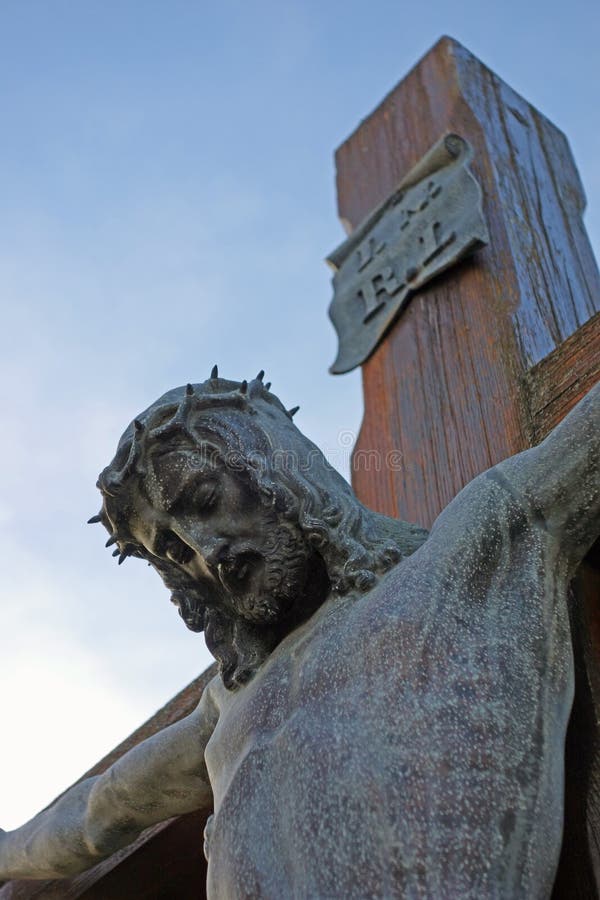 Jesus Christ On The Cross Stock Image Image Of Damaged 68058809