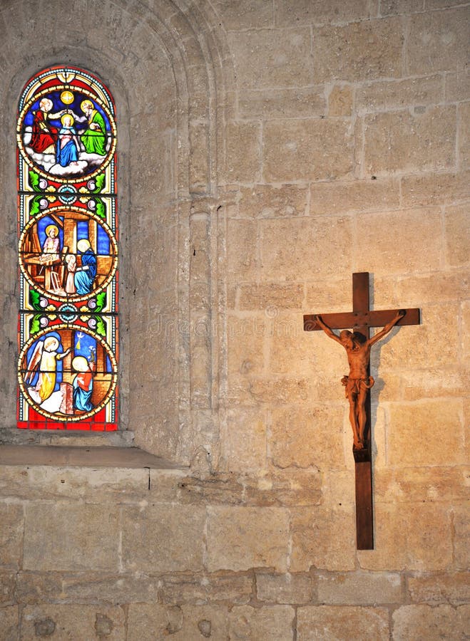 Jesus Christ a crucifié sur une croix Symbole catholique photos libres de droits Jesus Christ a crucifié sur une croix Symbole catholique photos libres de droits