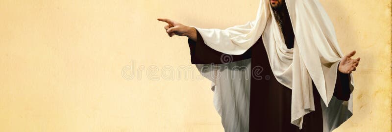 Jesus Christ, der Finger auf die Seite zeigt lizenzfreies stockbild Jesus Christ, der Finger auf die Seite zeigt lizenzfreies stockbild