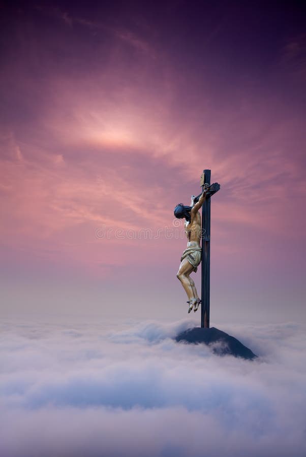 Jesus Christ en imagen de la vertical del cielo libre illustration Jesus Christ en imagen de la vertical del cielo libre illustration