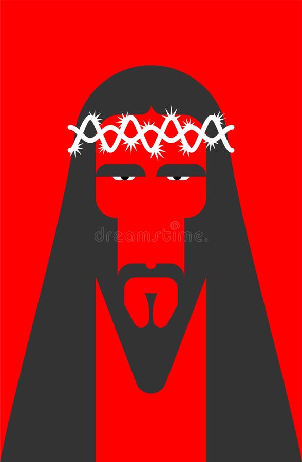 Jesus Christ Face. Gods Son Stock Vector - Illustration of bible ...