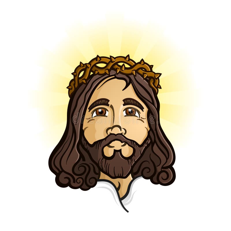 A cartoon representation of jesus christ the son of god in the christian religion. A cartoon representation of jesus christ the son of god in the christian religion