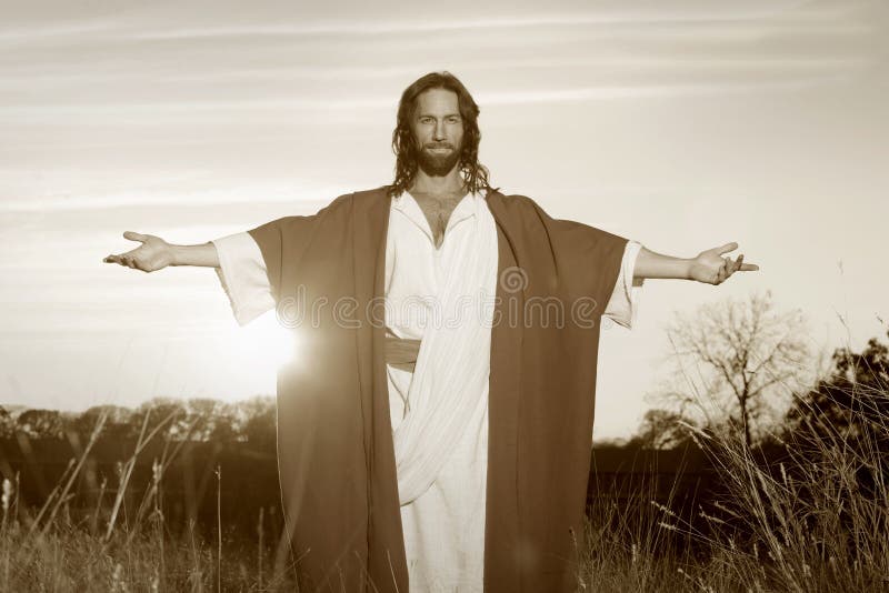 Jesus Christ Arms Outstretched in Light