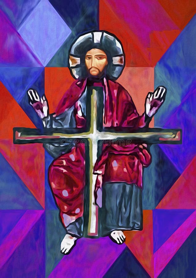 Jesus Christ Oil målning vektor illustrationer Jesus Christ Oil målning vektor illustrationer