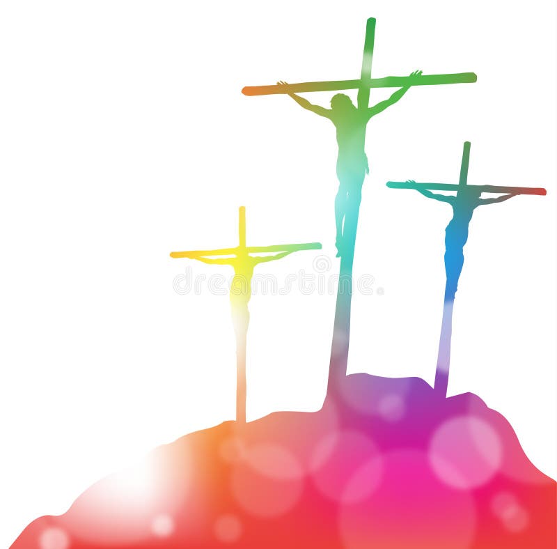 Jesus Christ på korset i abstrakt begrepp vektor illustrationer Jesus Christ på korset i abstrakt begrepp vektor illustrationer