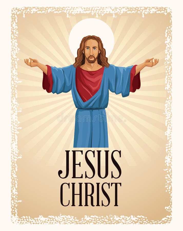 Jesus Christ Religious Catholic Stock Illustration - Illustration of ...