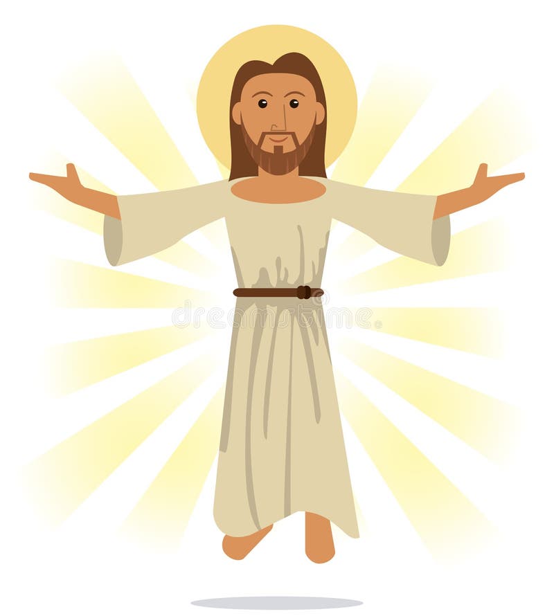 Jesus Christ Religious Symbol Stock Vector - Illustration of light ...