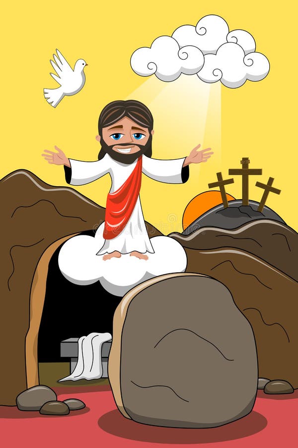 Jesus Christ Resurrection Tomb Rising Stock Vector - Image: 50799931