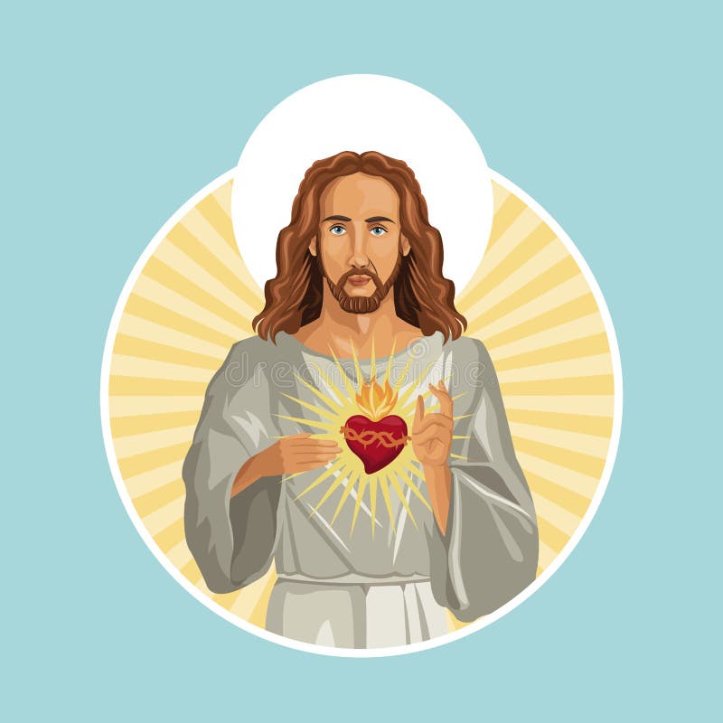 Feast Sacred Heart Greeting Emblem Stock Illustrations – 2 Feast Sacred ...