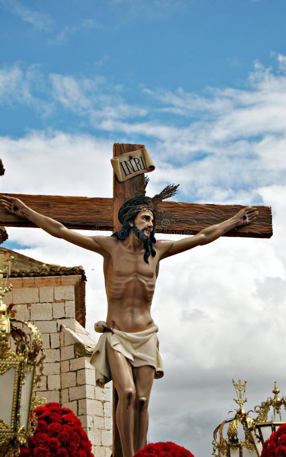 Jesus Christus Auf Dem Kreuz Stockbild Bild von kreuze