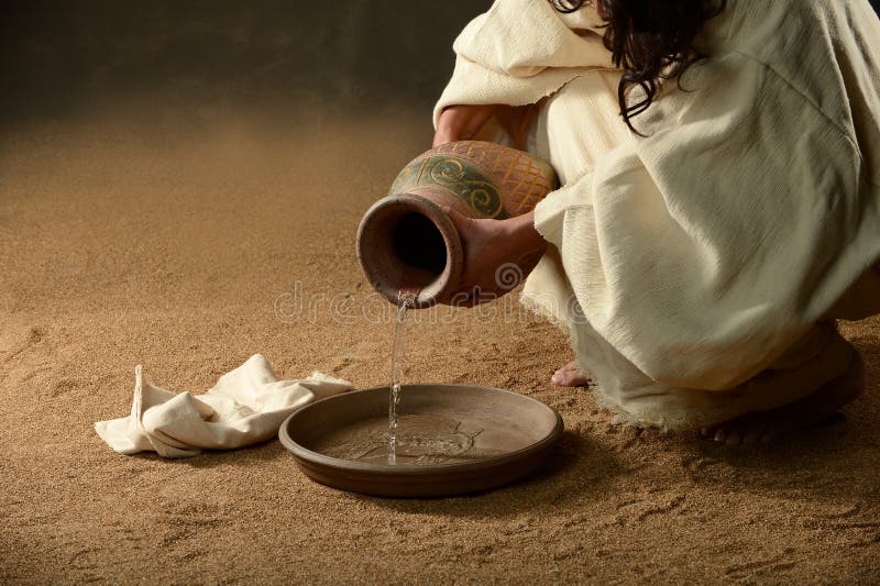 Jesus com um jarro de água