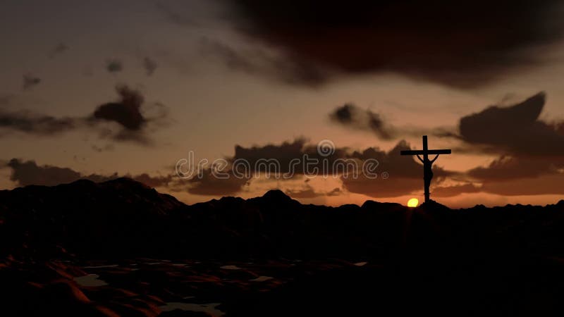 Jesus On Cross Time Lapse Sunrise Panning Stock Footage Video Of Heaven Church