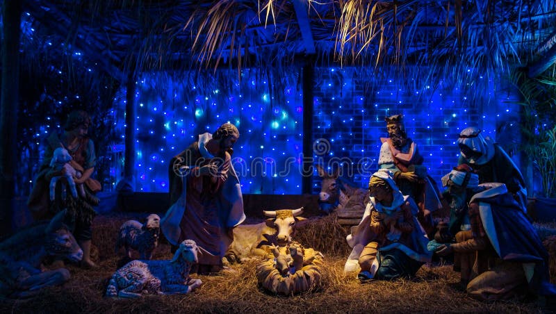 Jesus god decoration on christmas day lighting hat stock image Jesus god decoration on christmas day lighting hat stock image