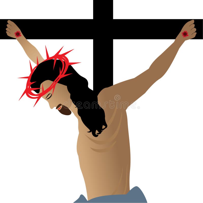 Jesus crucifixion stock vector. Illustration of crucifixion - 35776866