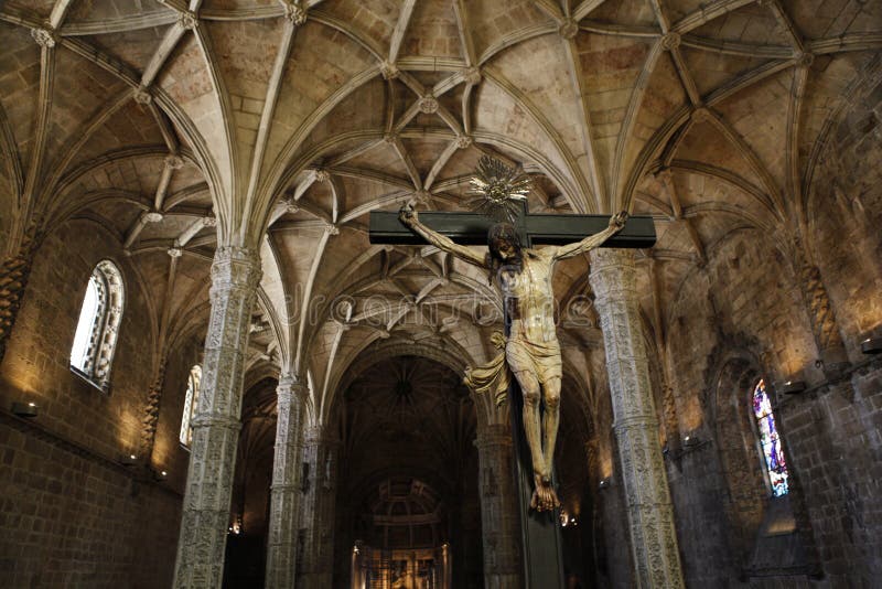 Jesus in het Hieronymites-Klooster royalty-vrije stock afbeelding