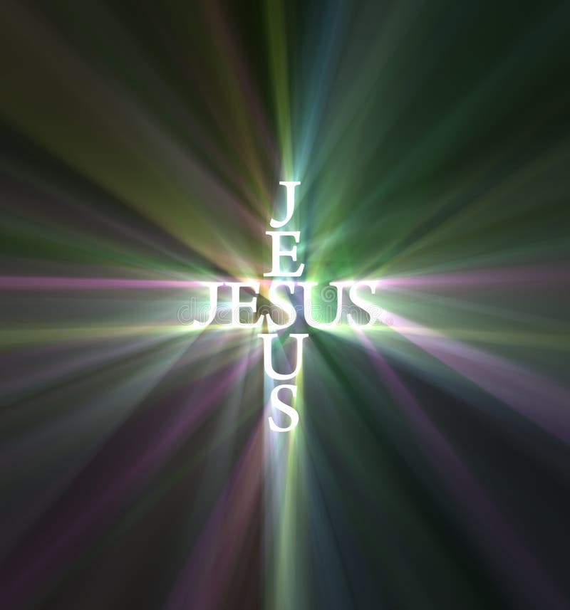Jesus light cross light flare