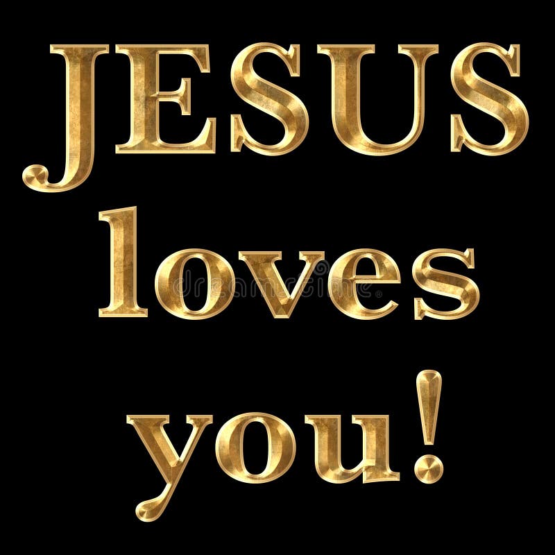 Download Jesus Loves You text stock illustration. Illustration of ...