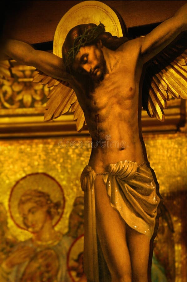 Jesus na cruz fotos de stock royalty free Jesus na cruz fotos de stock royalty free
