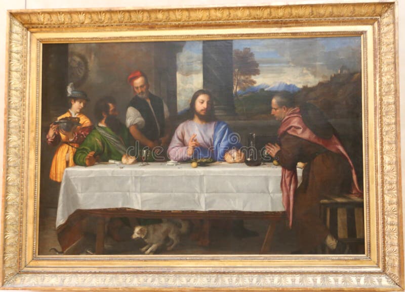 Jesus Painting am Louvre redaktionelles foto. Bild von taube 95042861