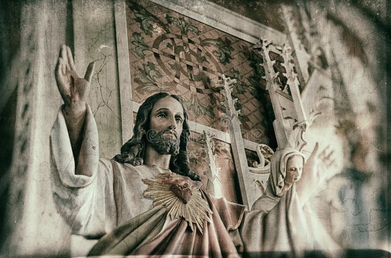 Jesus Statue With Arms Wide offen stockfoto Jesus Statue With Arms Wide offen stockfoto