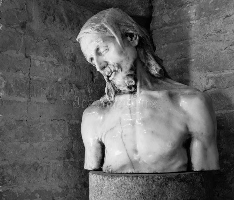Jesus statue inside Basilica di Aquileia stock photo Jesus statue inside Basilica di Aquileia stock photo