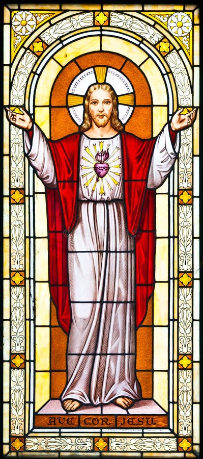 Life of Jesus Christ in Stained Glass Stock Image - Image of glass ...