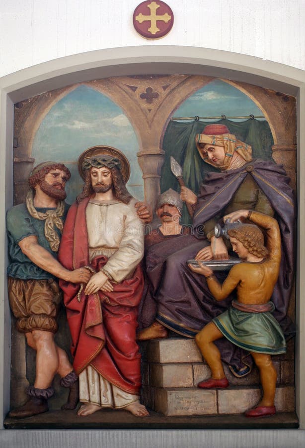 Jesus Wird Zum Tod, 1. Stationen Des Kreuzes Verurteilt Stockfoto - Bild Von Blut, Glaube: 103240834