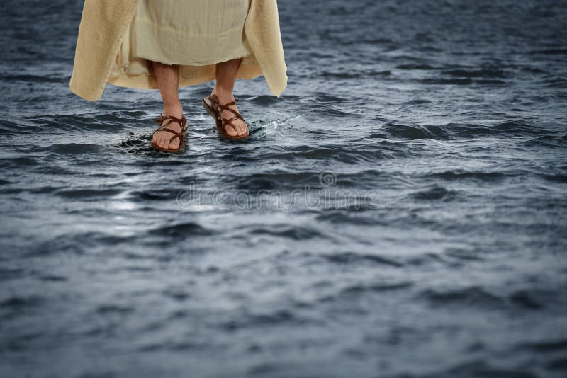 Jesus walking on the waters. Jesus walking on the waters