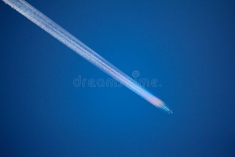Jet Airplane Producing Stream Stock Photo Image of abstract, plane
