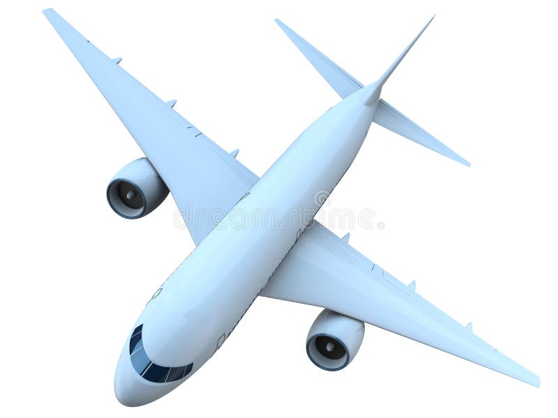 Jet airplane top view stock illustration. Illustration of travel - 24194055