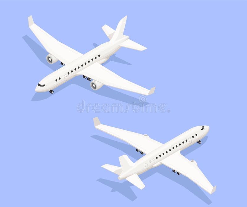 Jet Airplanes Composition isométrique illustration stock Jet Airplanes Composition isométrique illustration stock