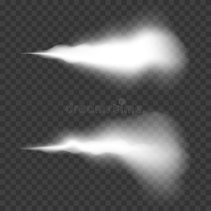 Jet d'eau, brume et ensemble d'effet de fumée Effet blanc de jet avec la poussière sur le fond transparent illustration libre de droits Jet d'eau, brume et ensemble d'effet de fumée Effet blanc de jet avec la poussière sur le fond transparent illustration libre de droits
