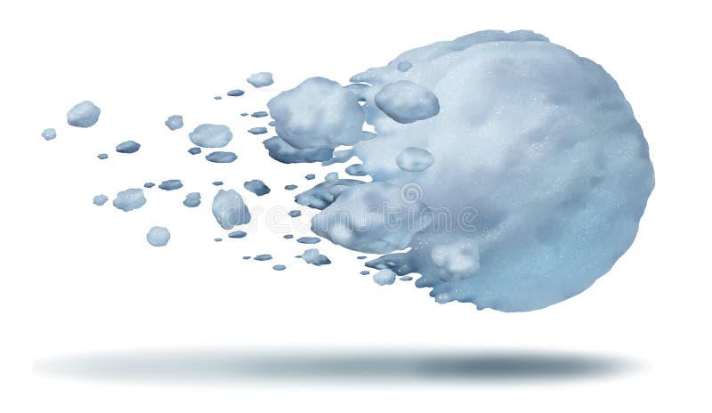 Jet de Snowball illustration stock Jet de Snowball illustration stock