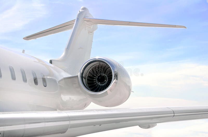 Jet engine closeup on a private airplane - Bombardier. Jet Engine closeup on a modern private jet airplane - Bombardier Global Express stock image Jet engine closeup on a private airplane - Bombardier. Jet Engine closeup on a modern private jet airplane - Bombardier Global Express stock image