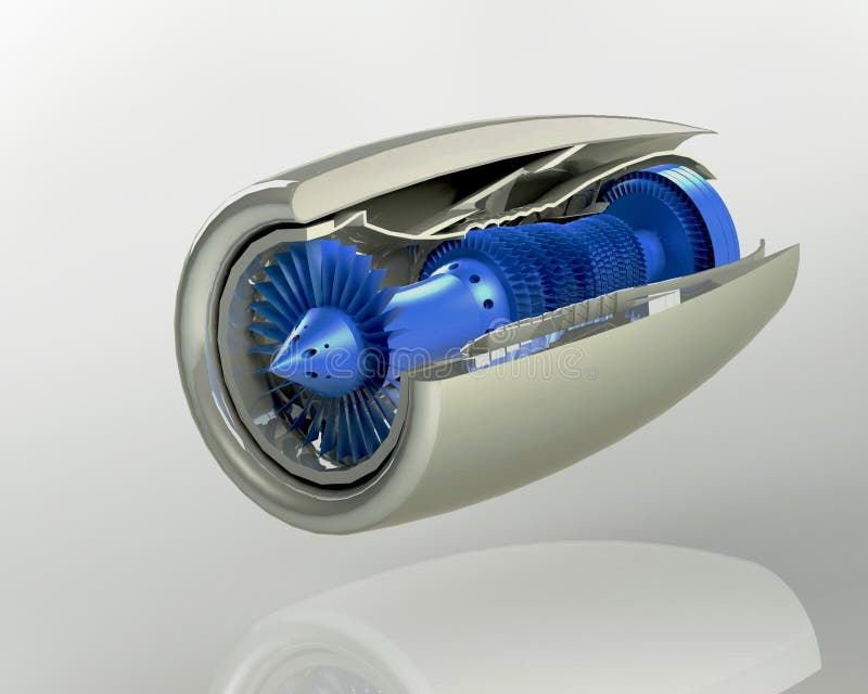 Jet engine vector illustration