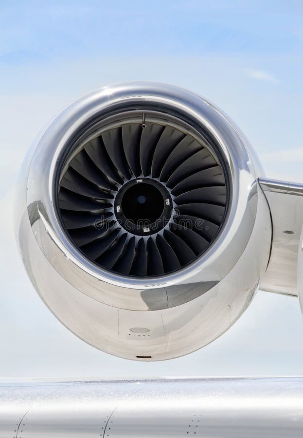 Private Jet Aircraft Isolated on White and Windows Detail Stock Photo