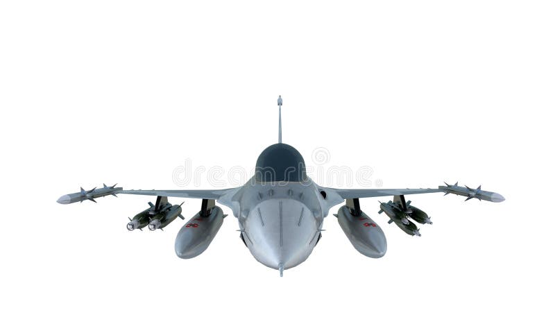 Jet F-16 isolate on white background. american military fighter plane. USA army