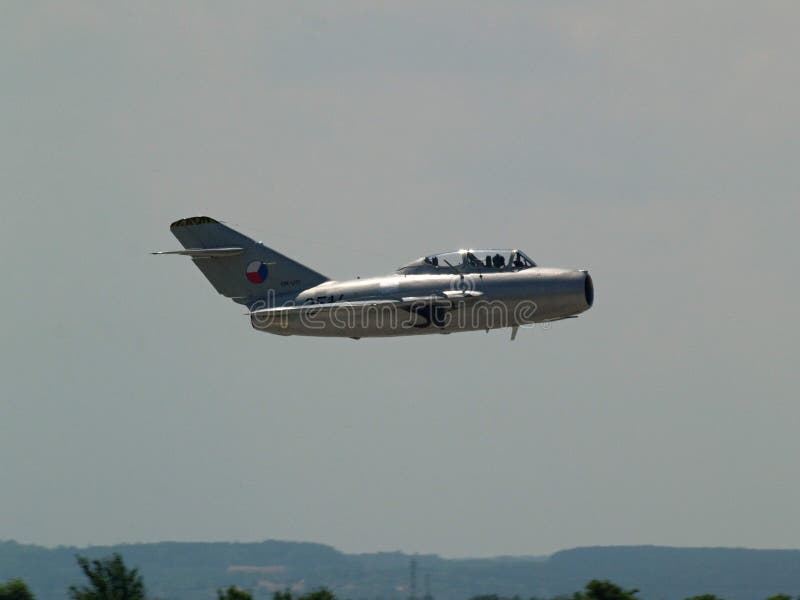 Jet fighter aircraft, Mikoyan-Gurevich MiG-15 in the sky