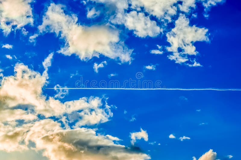 Jet Plane crossing the sky stock image. Image of flying - 51247635