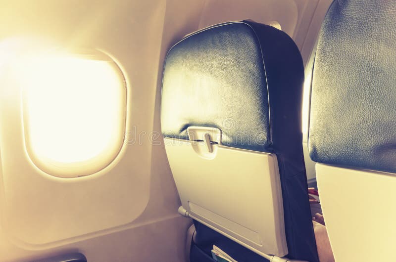 Jet plane interior fragment, tonal correction stock photography Jet plane interior fragment, tonal correction stock photography