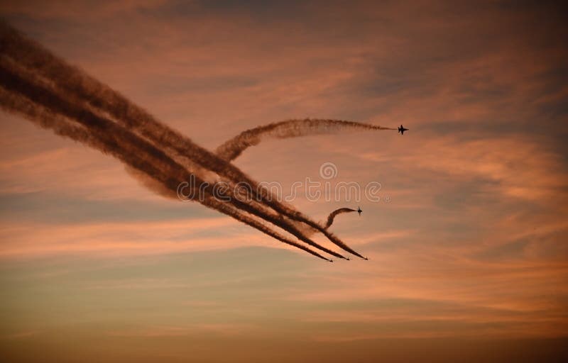 Jet Planes At Dusk