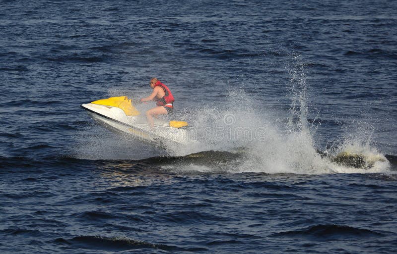 Jet ski jumping editorial stock image. Image of drops 122966904