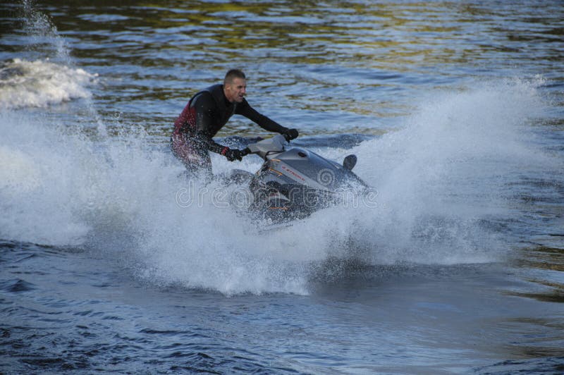 Jetskiing on the River Tay Scotland UK Editorial Stock Image Image