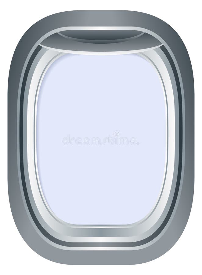 Airplane Porthole with Transparent Glass. Stock Illustration Illustration of blue