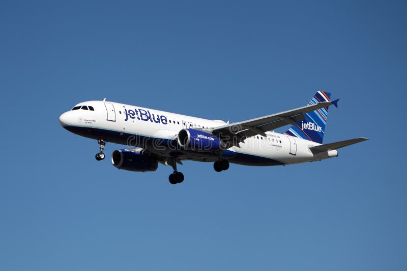 Jetblue Airbus A320 royalty free stock photo Jetblue Airbus A320 royalty free stock photo