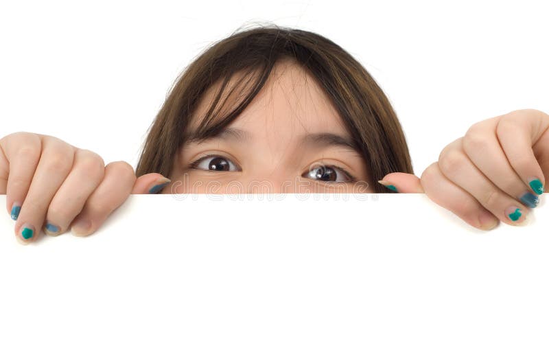 Ne Se Contentent Pas De Jeter Un Simple Coup D'oeil Jeter Un Coup D'oeil De Fille Image stock - Image du vide, femelle: 7739931